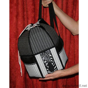 Zebra Back Pack - a-stitch-a-half