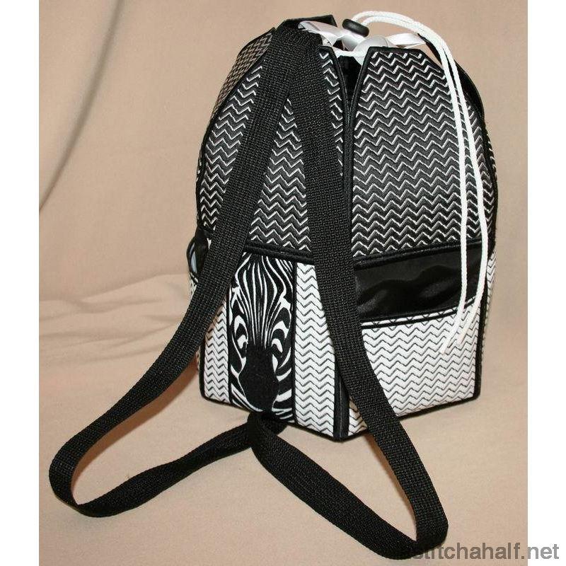 Zebra Back Pack - a-stitch-a-half