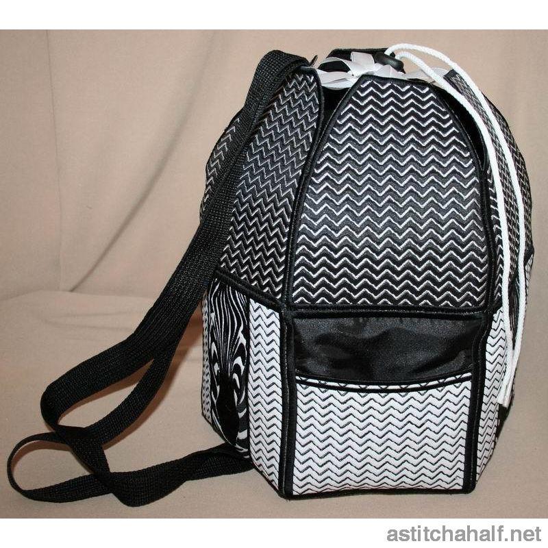 Zebra Back Pack - a-stitch-a-half