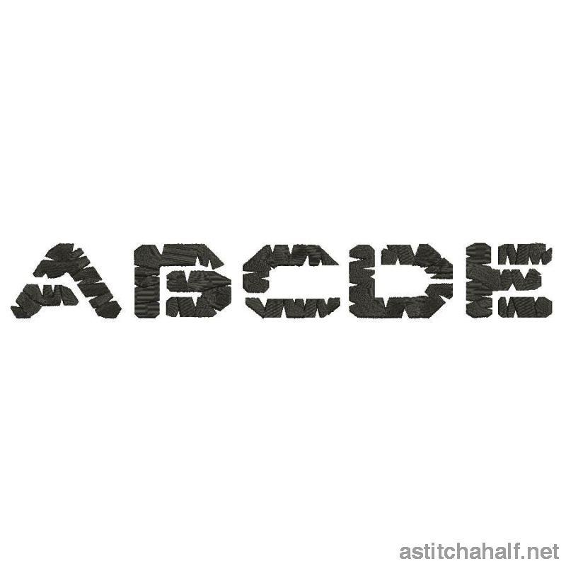 Zebra Monogram Letters - a-stitch-a-half