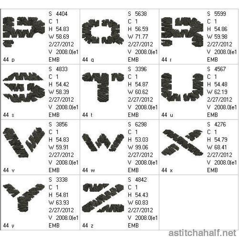 Zebra Monogram Letters - a-stitch-a-half