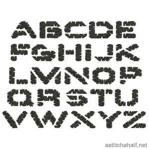 Zebra Monogram Letters - a-stitch-a-half