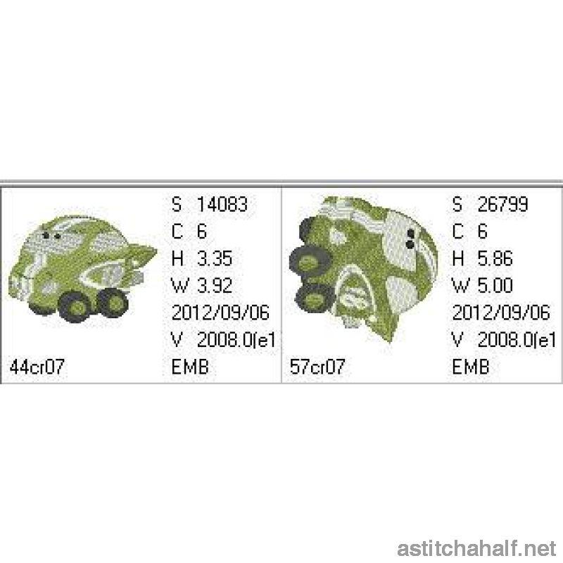 Zoom Zoom Car - a-stitch-a-half